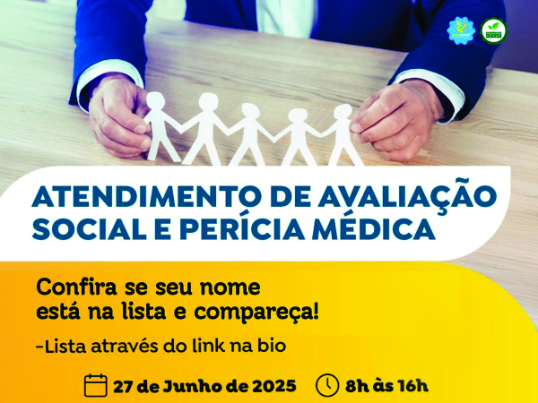 Assistência Social e INSS realizam avaliação social e perícia médica nesta sexta-feira, 27, em Crato